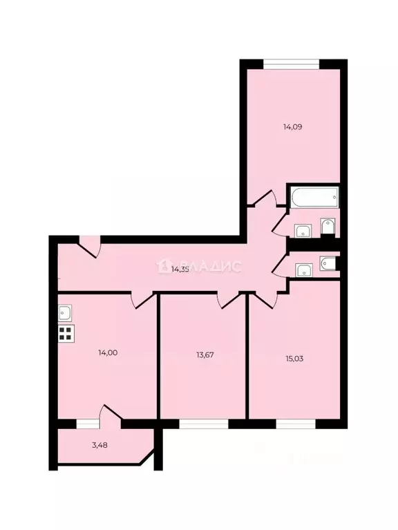 3-к кв. Владимирская область, Владимир ул. Новгородская, 5 (80.0 м) - Фото 2