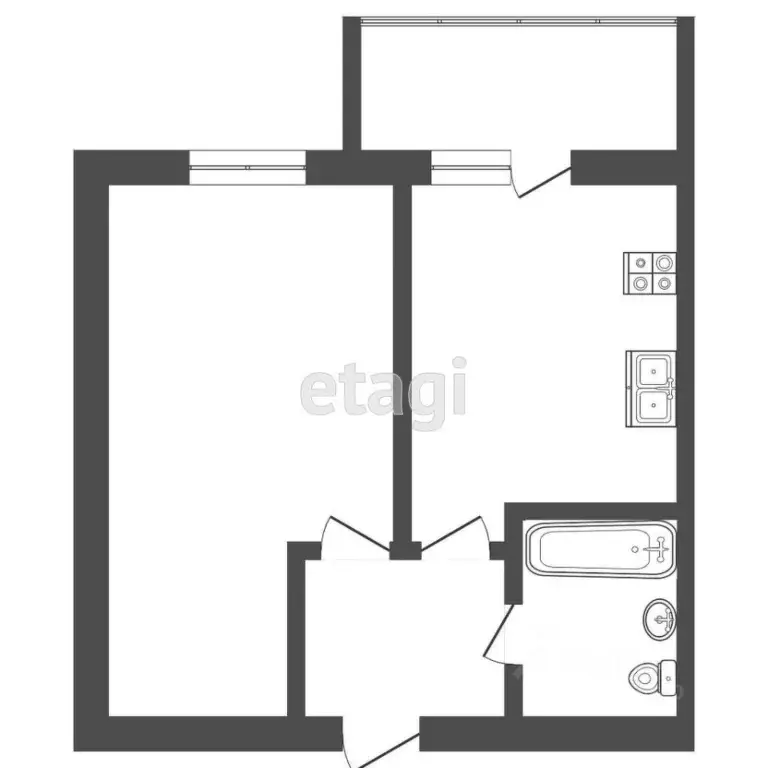 1-к кв. Тюменская область, Тюмень Солнечный проезд, 3 (39.0 м) - Фото 2