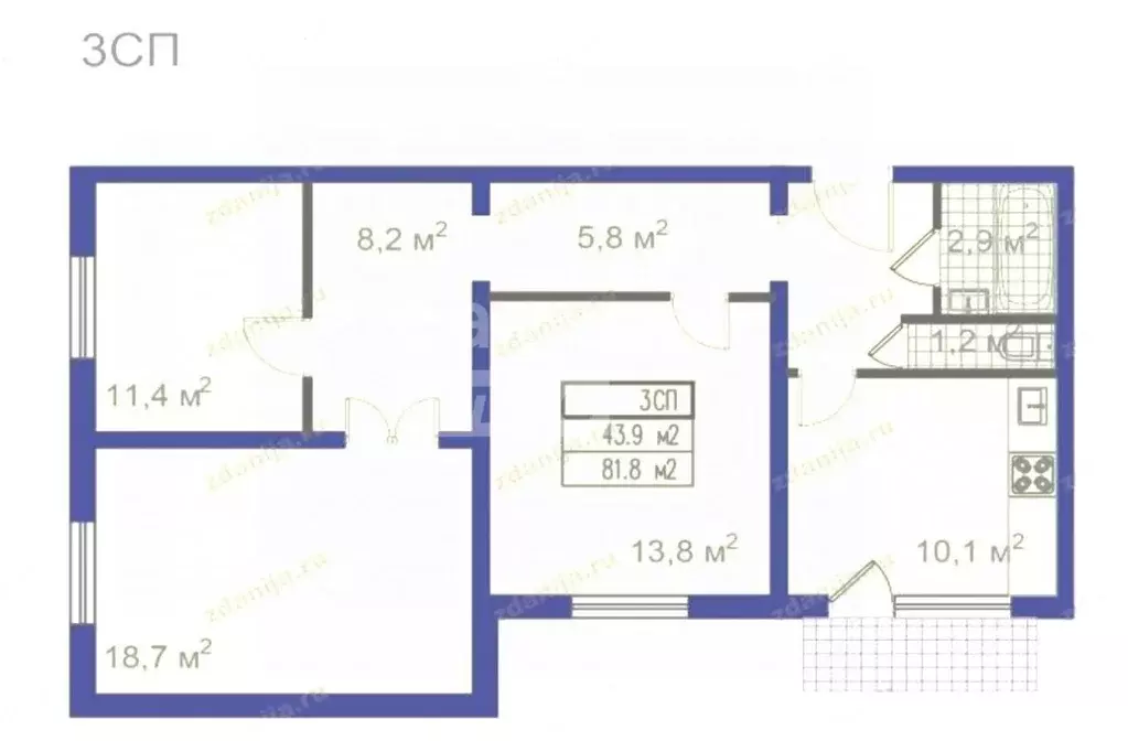 3-к кв. Москва Щукинская ул., 12к1 (77.9 м) - Фото 2