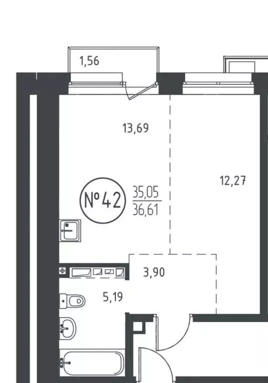 1-комнатная квартира: Иркутск, проезд Юрия Тена, 14 (36.6 м) - Фото 0