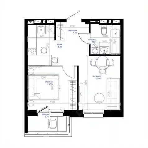 1-к кв. Приморский край, Владивосток Сердце квартала жилой комплекс ... - Фото 0