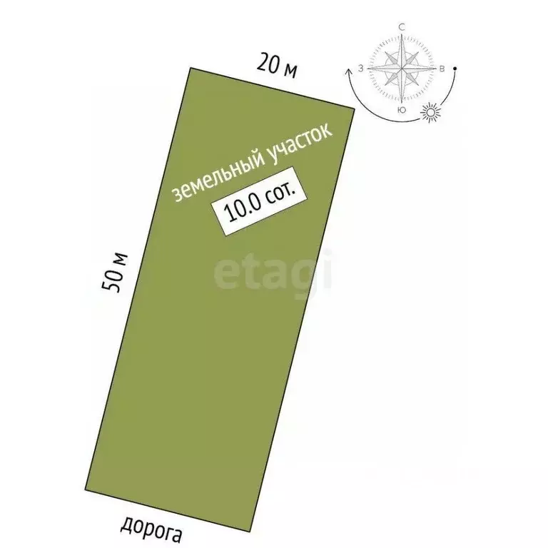 Участок в Крым, Симферопольский район, с. Доброе ул. Славянская (10.0 ... - Фото 2