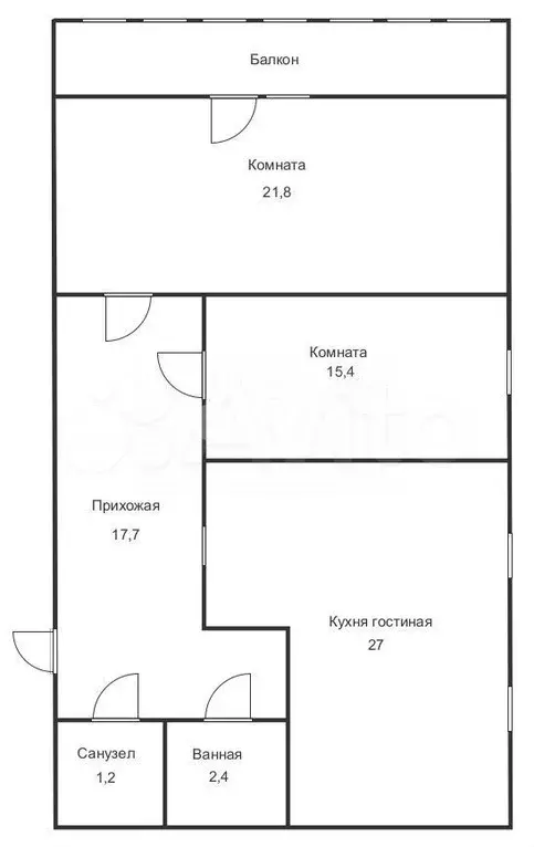 2-к. квартира, 85 м, 2/2 эт. - Фото 0