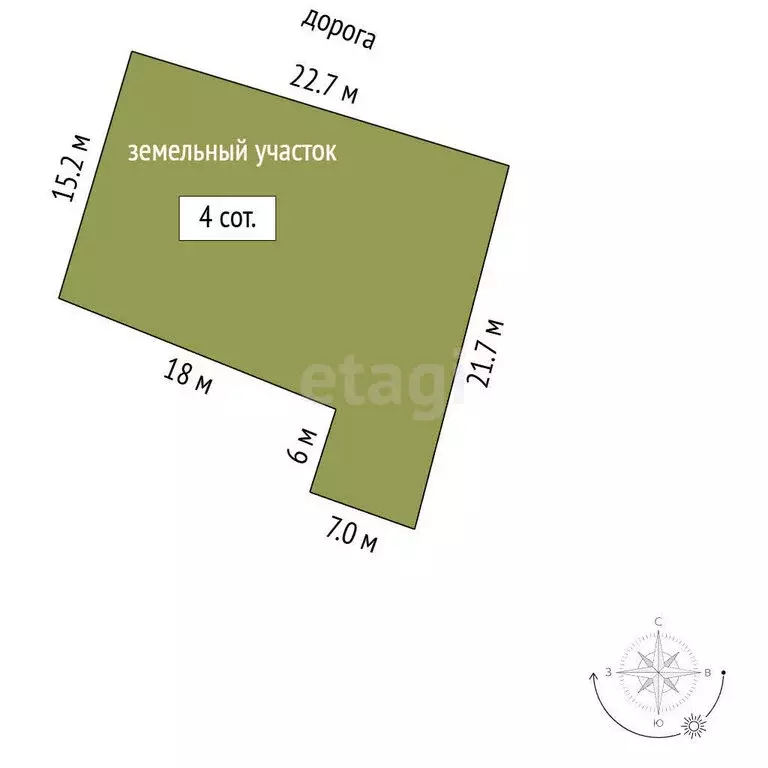 Участок в Новосельское, СНТ Дружба, Прибрежная улица (4 м) - Фото 1