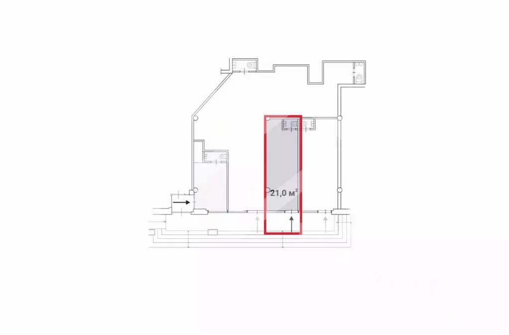 Помещение свободного назначения в Москва Уральская ул., 5А (21 м) - Фото 2