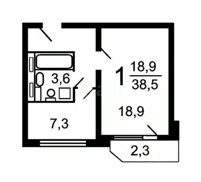 1-к кв. Московская область, Красногорск бул. Красногорский, 26 (39.8 ... - Фото 1