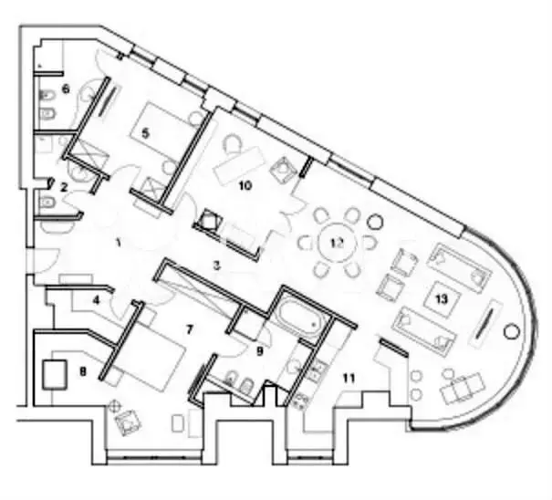 Аукцион: 4-к. квартира, 186,7 м, 7/14 эт. - Фото 0