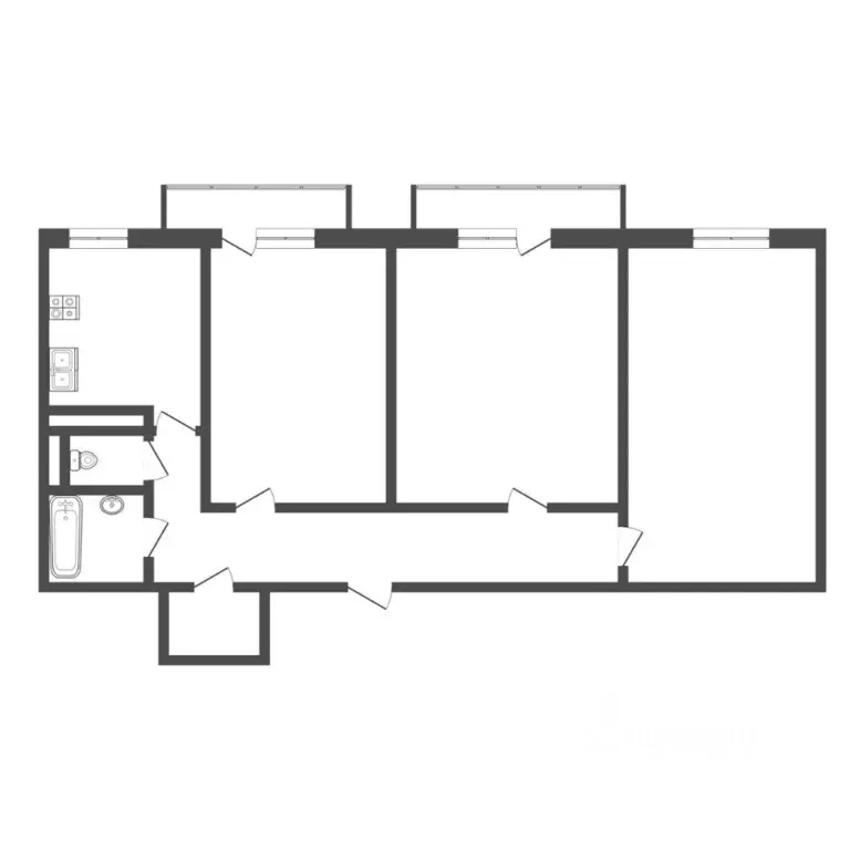 3-к кв. Тюменская область, Тюмень ул. Прокопия Артамонова, 4 (80.5 м) - Фото 2