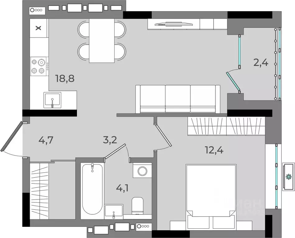 1-к кв. Удмуртия, Ижевск Северо-Западный жилрайон, 2-й мкр, Новый ... - Фото 1