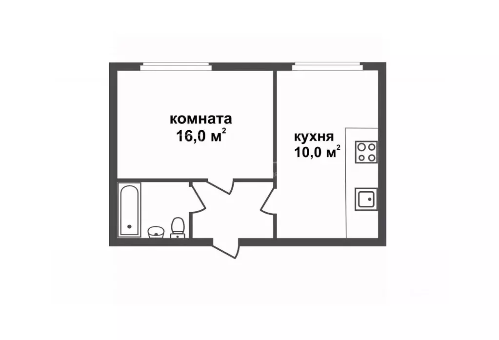 1-к кв. Владимирская область, Вязники ул. Металлистов, 14 (34.5 м) - Фото 1