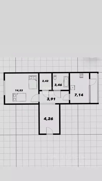 1-к кв. Ульяновская область, Ульяновск Отрадная ул., 7 (37.6 м) - Фото 2