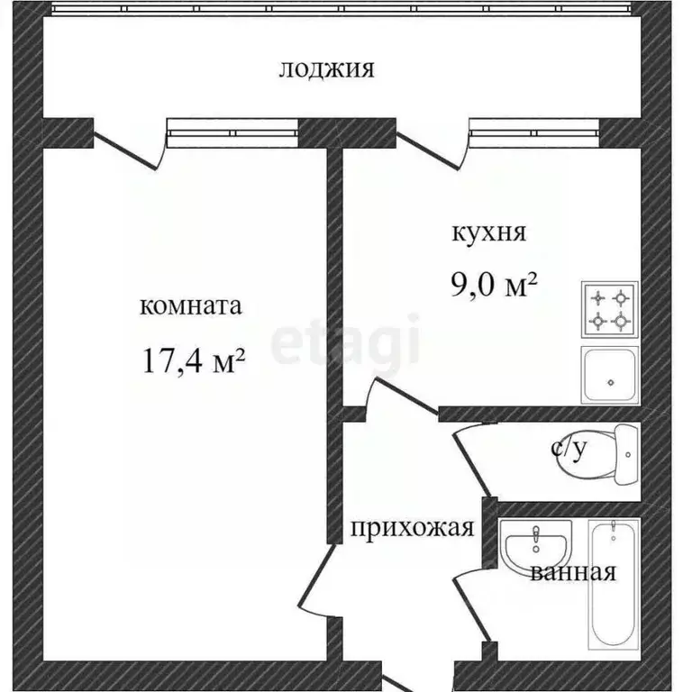 1-к кв. Белгородская область, Белгород 10-й мкр, ул. Спортивная, 16 ... - Фото 1
