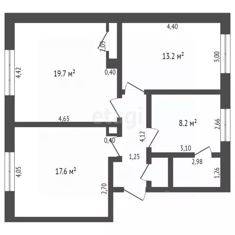 3-к кв. Кемеровская область, Кемерово Тульская ул., 5 (74.7 м) - Фото 2