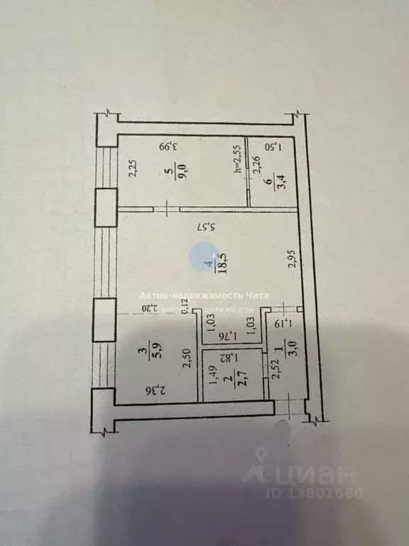 2-к кв. Забайкальский край, Чита ул. Богомягкова, 22 (42.5 м) - Фото 2