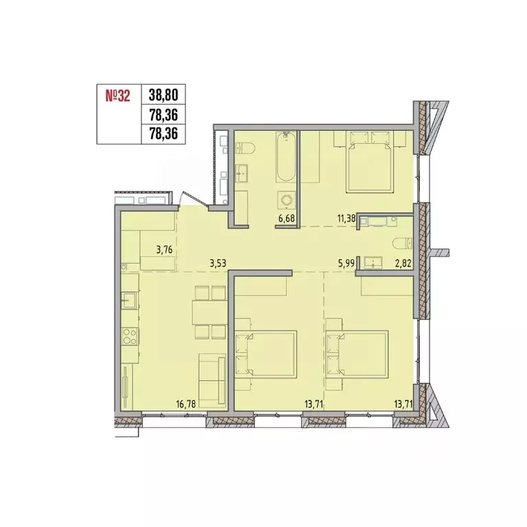 3-к кв. Иркутская область, Иркутский муниципальный округ, Маркова рп, ... - Фото 1