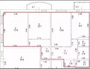 3-к кв. Тюменская область, Тюмень ул. Героев Космоса, 17 (73.5 м) - Фото 1