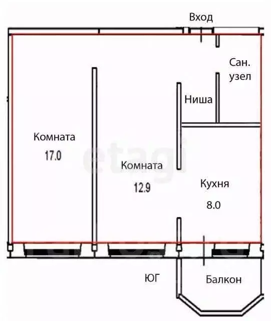 2-к кв. Приморский край, Владивосток ул. Нейбута, 141 (49.8 м) - Фото 1