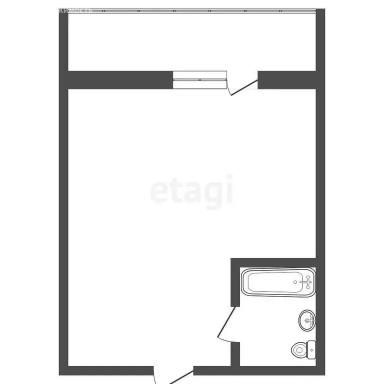 Квартира-студия: Тюмень, улица Тимофея Чаркова, 81 (27.7 м) - Фото 1