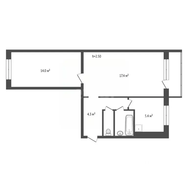 2-к кв. Красноярский край, Красноярск Северо-Западный мкр, ул. ... - Фото 0