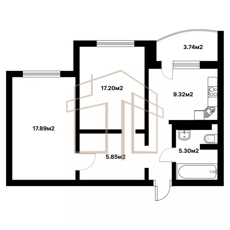2-комнатная квартира: Тюмень, улица Федюнинского, 54к2 (58.8 м) - Фото 0