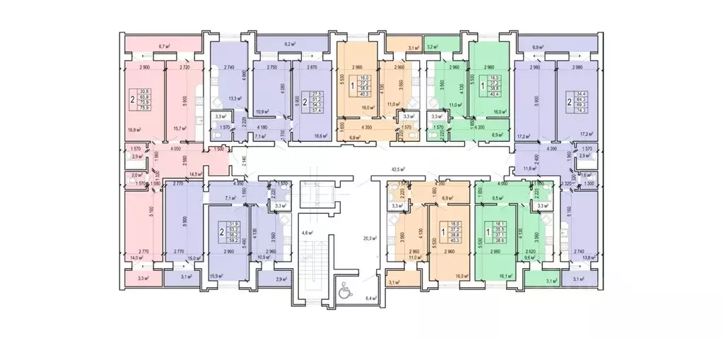2-к кв. Саратовская область, Энгельс Новобазарная ул., 4 (74.3 м) - Фото 1