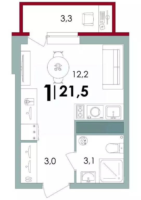 Студия Тверская область, Калининский муниципальный округ, д. Батино  ... - Фото 1