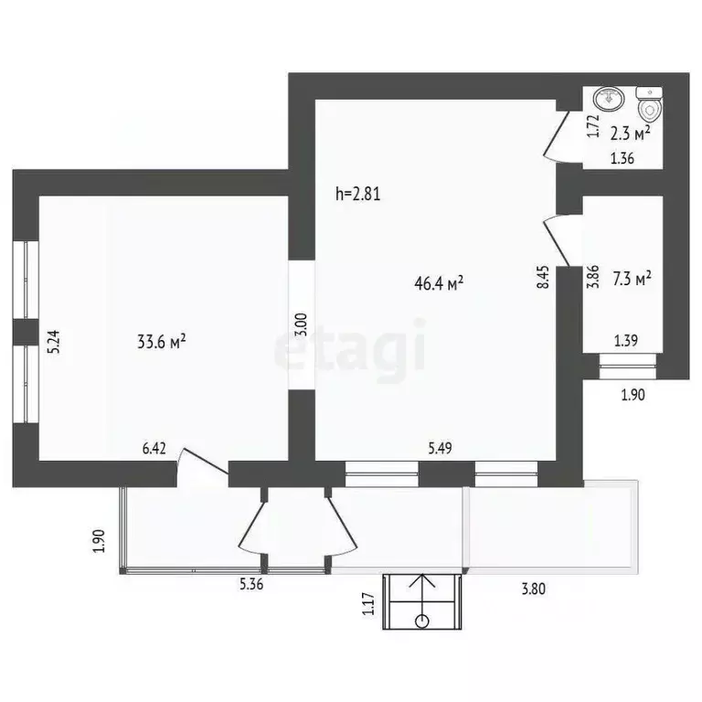 Офис в Тюменская область, Тюмень Тульская ул., 12к2 (90 м) - Фото 2