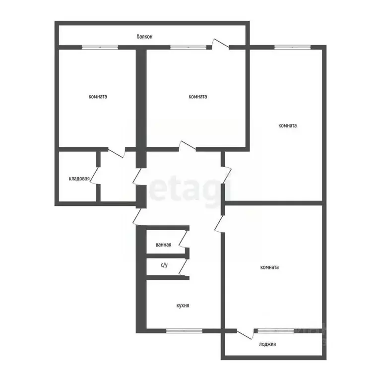 4-к кв. Курганская область, Курган просп. Конституции, 50 (75.8 м) - Фото 2