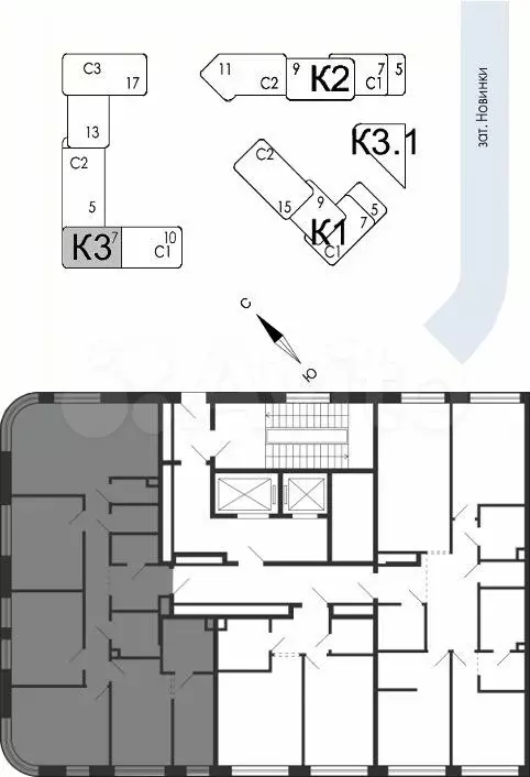 4-к. квартира, 114,7 м, 6/17 эт. - Фото 1