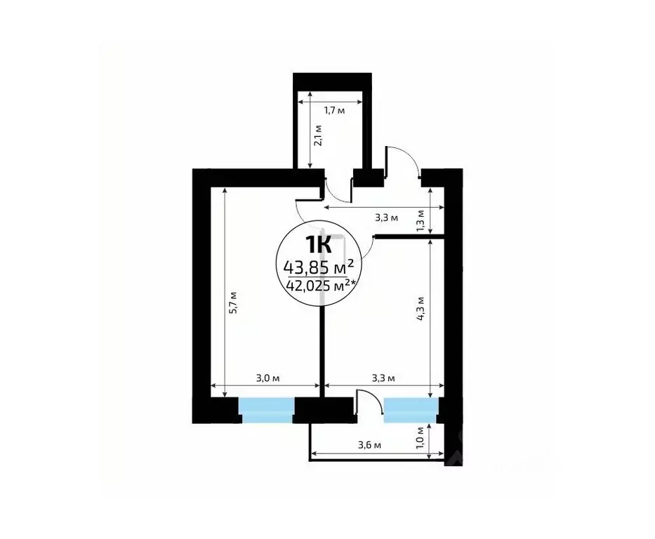 1-к кв. Самарская область, Самара пос. Мехзавод, Новая Самара мкр,  ... - Фото 2