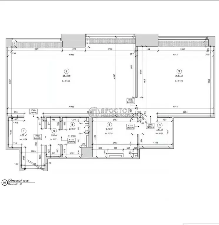 Квартира, 1 комната, 62.9 м - Фото 2