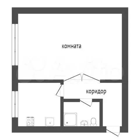 1-к. квартира, 20,5 м, 3/5 эт. - Фото 0