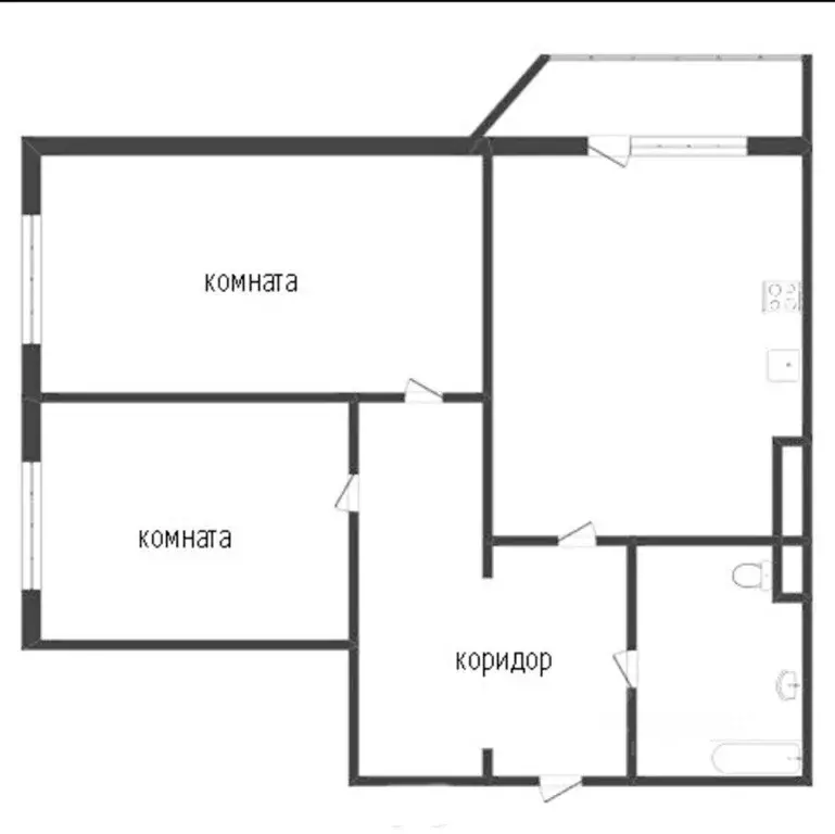 2-к кв. Ханты-Мансийский АО, Сургут тракт Тюменский, 4 (60.0 м) - Фото 1