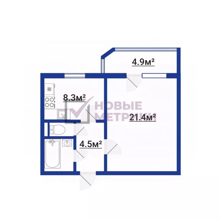1-к кв. Санкт-Петербург просп. Авиаконструкторов, 44К1 (39.0 м) - Фото 2