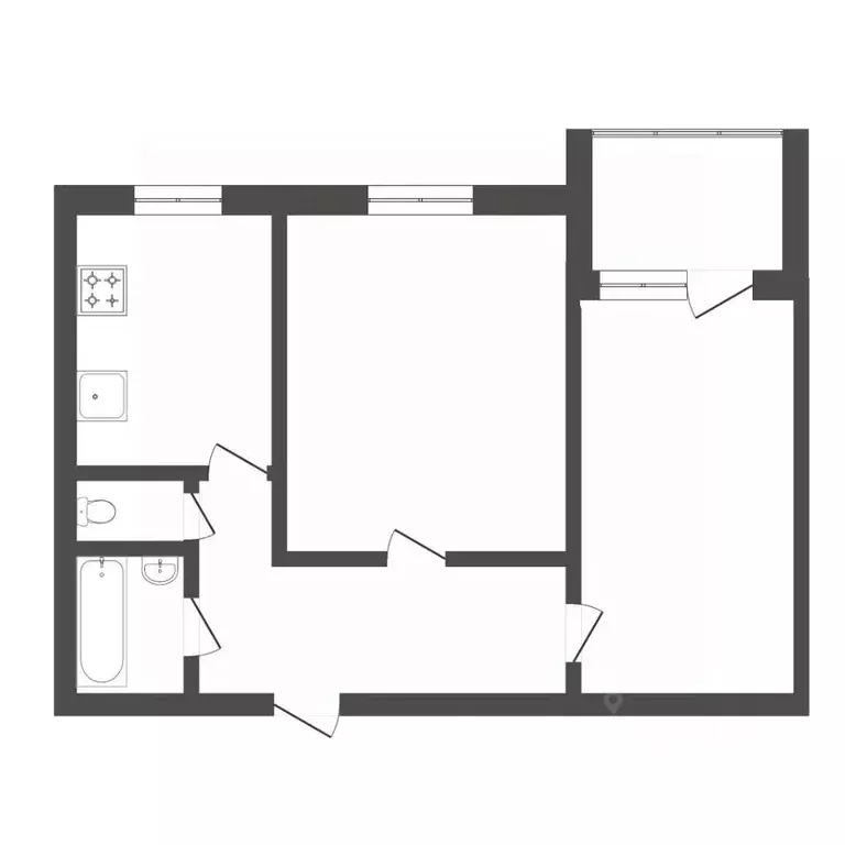 2-к кв. Тюменская область, Тюмень ул. Мельникайте, 128 (51.0 м) - Фото 1