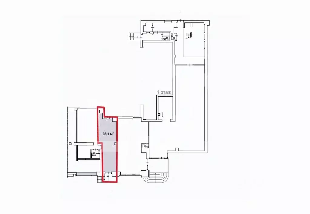 Торговая площадь в Москва Калужская пл., 1К1 (38 м) - Фото 2