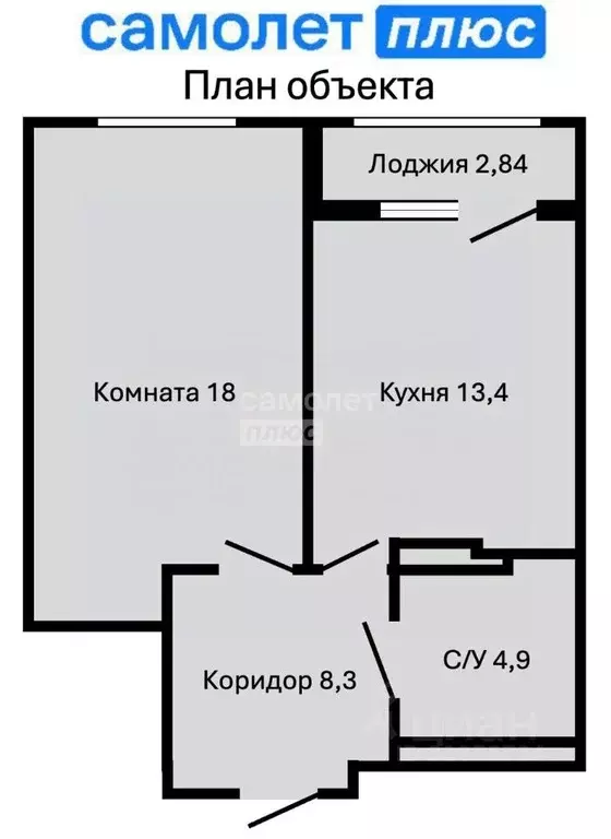 1-к кв. Свердловская область, Екатеринбург ул. Московская, 196 (44.6 ... - Фото 1
