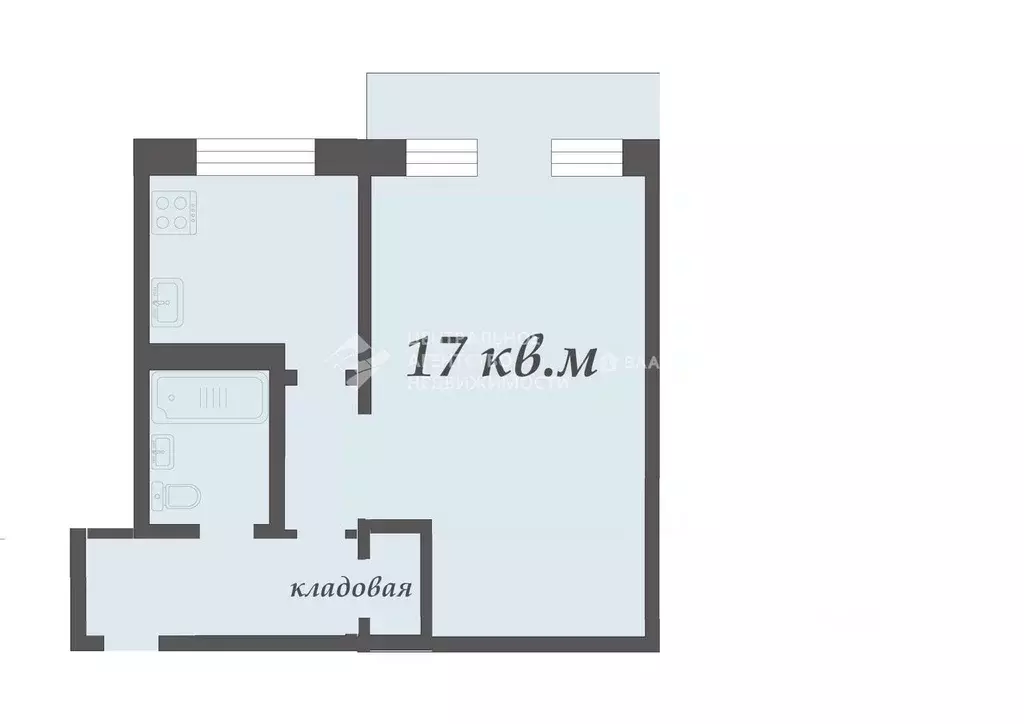 1-к кв. Рязанская область, Рязань Дачная ул., 3 (31.7 м) - Фото 2
