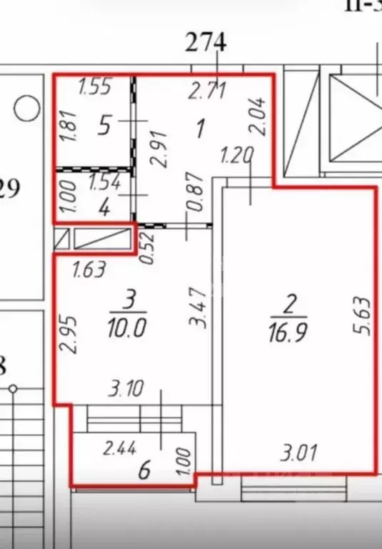 1-к кв. Московская область, Балашиха Молодежная ул., 11 (37.9 м) - Фото 2