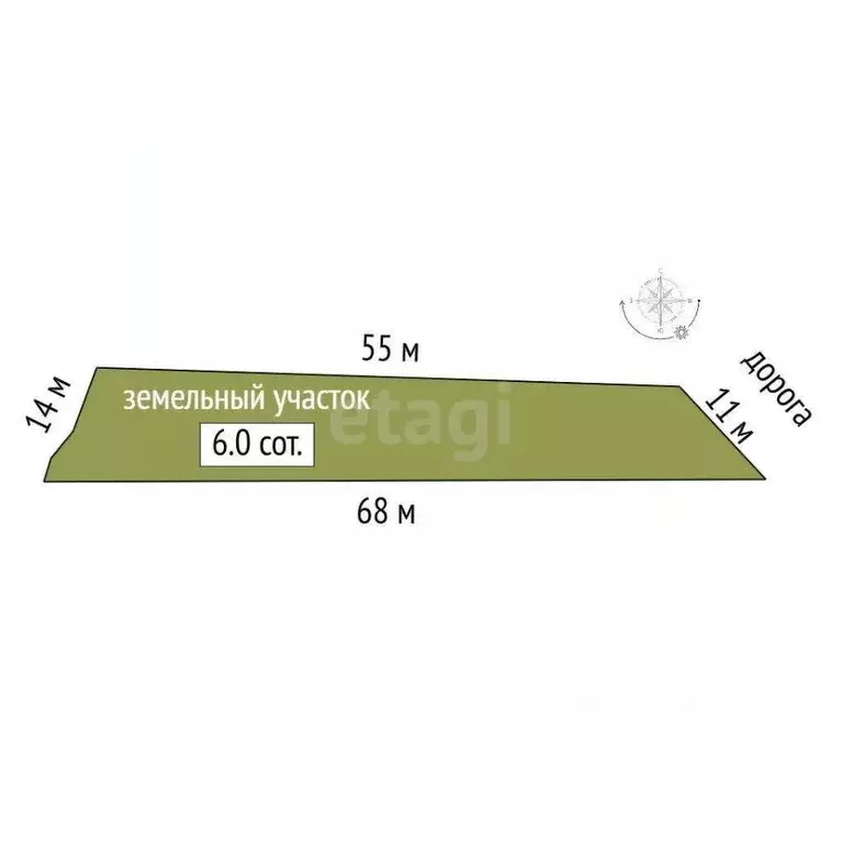 Участок в Крым, Феодосия Оптик ТСН,  (5.95 сот.) - Фото 1