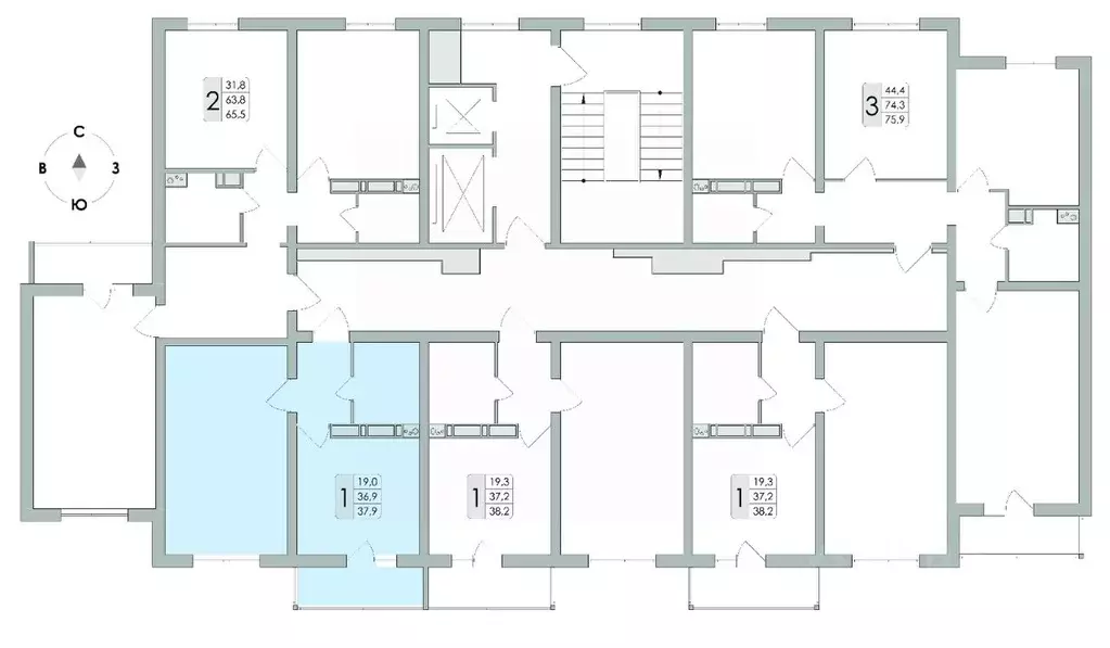 1-к кв. Воронежская область, Воронеж ул. Шидловского, 28/1 (37.9 м) - Фото 2