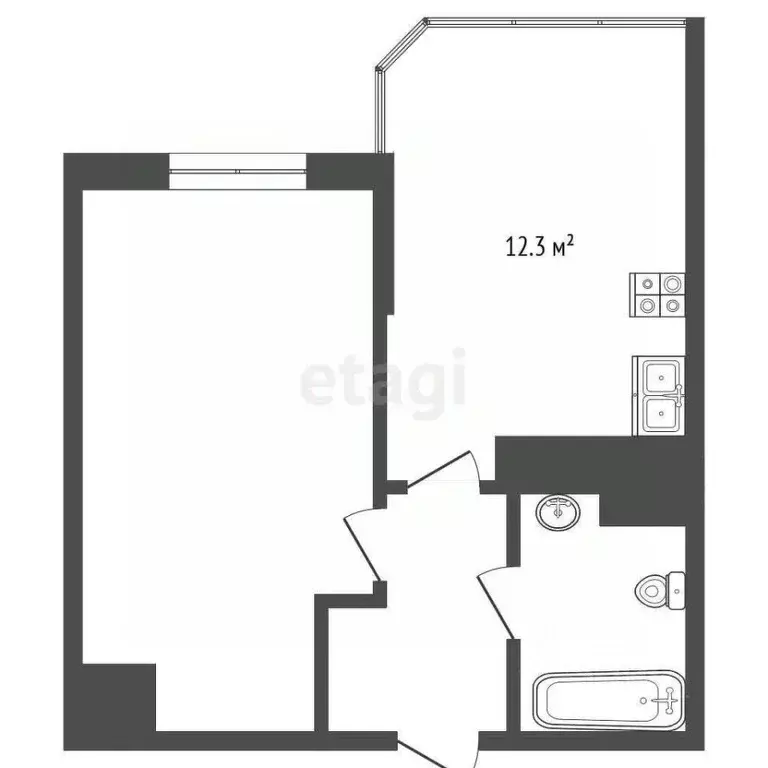 1-к кв. Краснодарский край, Анапа Анапское ш., 32к4 (35.7 м) - Фото 2