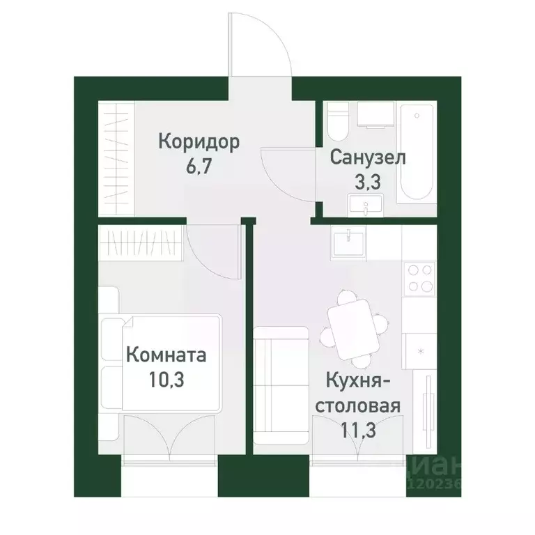 1-к кв. Свердловская область, Екатеринбург Твоя Привилегия жилой ... - Фото 0