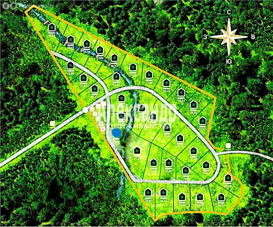 Участок в деревня Раздолье, коттеджный посёлок Солнечный Орнамент (20 ... - Фото 1