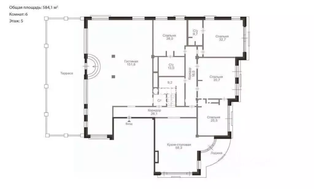 6-к кв. Москва Молочный пер., 7 (584.0 м) - Фото 1