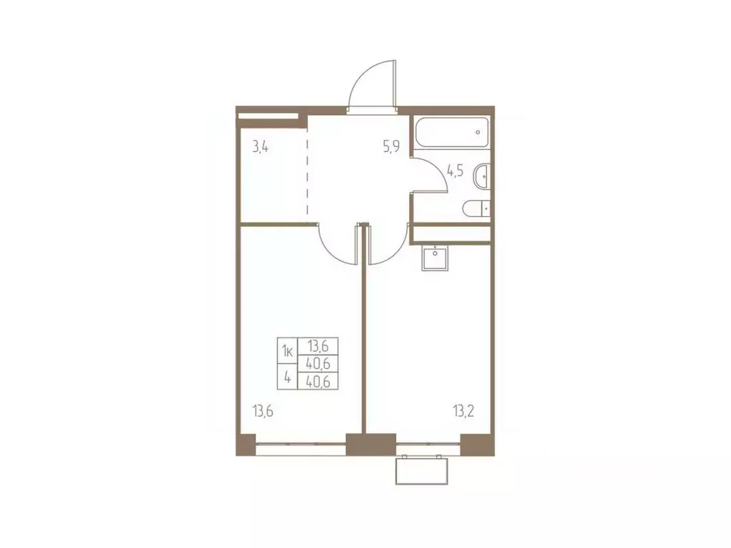 1-к кв. Московская область, Пушкино Фабрикант жилой комплекс, 1 (40.6 ... - Фото 1