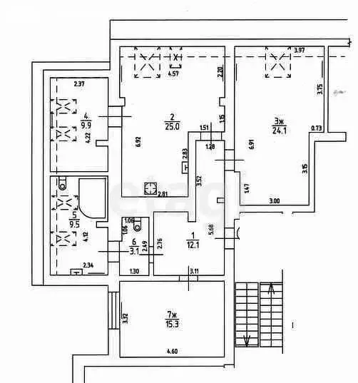 3-комнатная квартира: Светлогорск, улица 8 Марта, 2 (100 м) - Фото 0