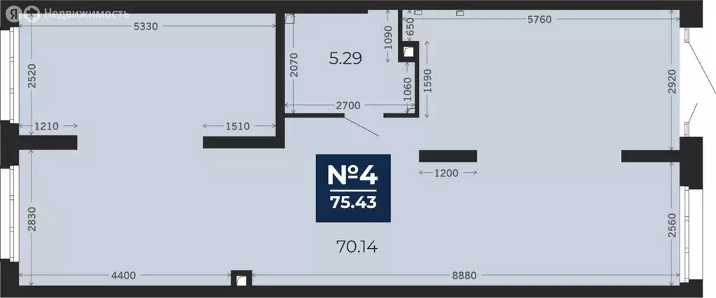 Помещение свободного назначения (75.43 м) - Фото 1