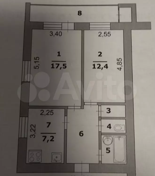 2-к. квартира, 47,2 м, 7/12 эт. - Фото 0