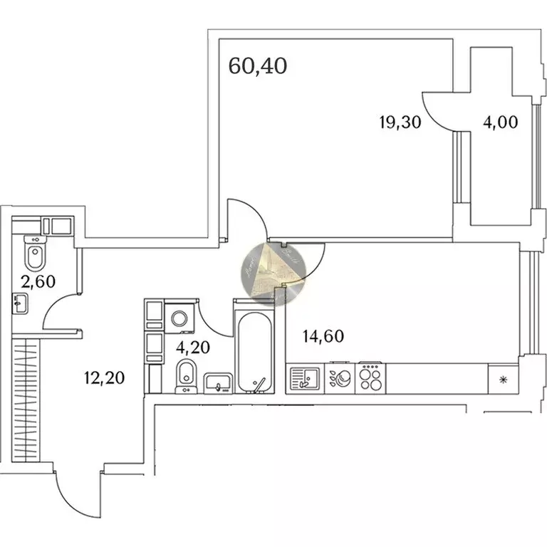 1-комнатная квартира: Санкт-Петербург, Планерная улица, 99 (60.4 м) - Фото 1